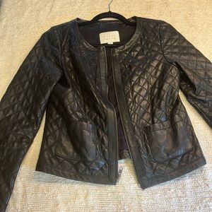 Hinge leather jacket Size S color black